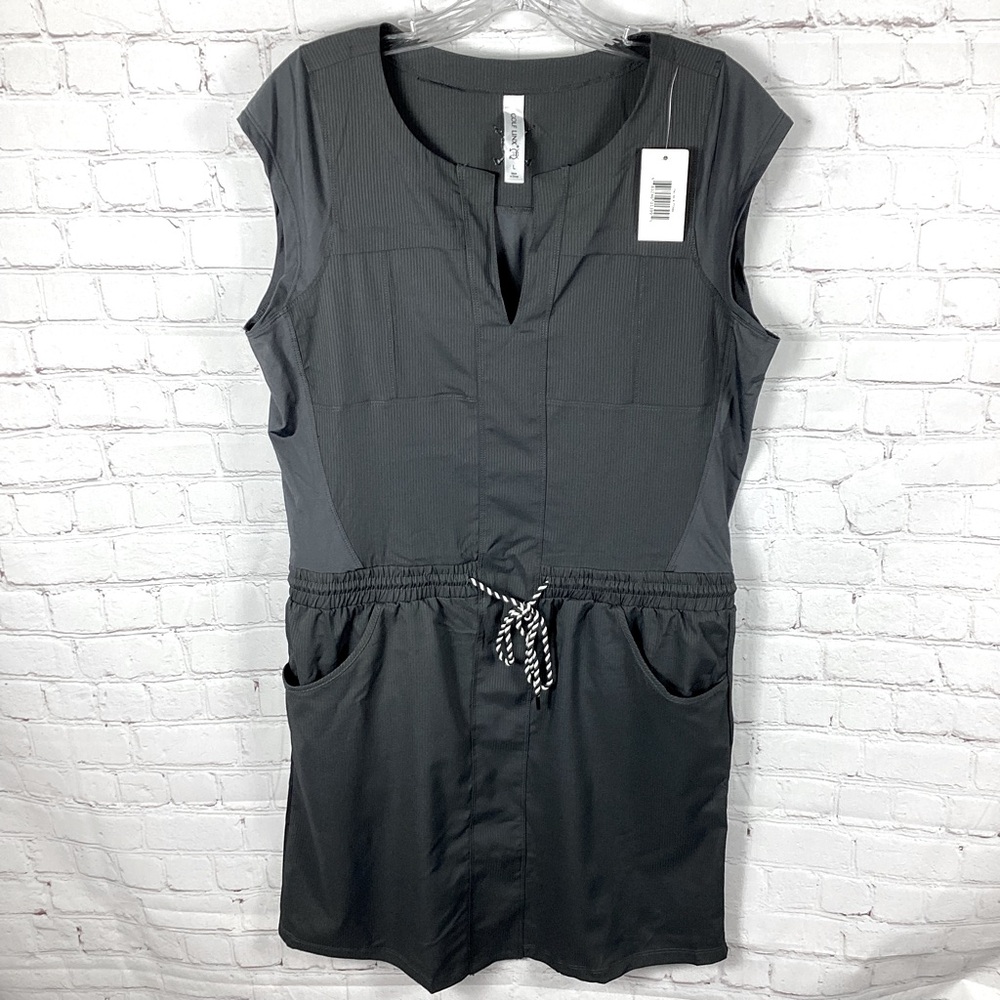 NWT‎ Golf Linx Golf Athleisure Dress Gray Women’s Size Large Pockets Lightweight
